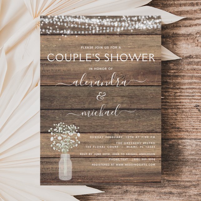Budget Couple's Shower Rustic Invitation Flyer (Creator Uploaded)