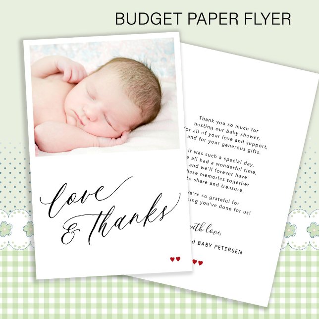 Budget custom baby photo love thanks thank you  flyer (Creator Uploaded)
