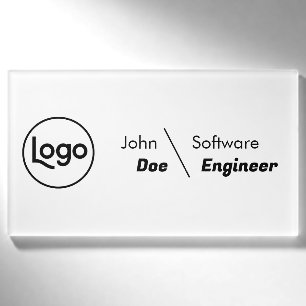 budget Custom Logo Employee Name Tag