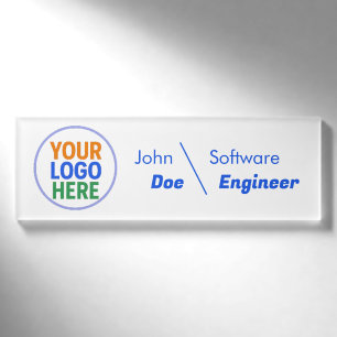 budget Custom Logo Employee Name Tag