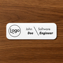 budget Custom Logo Employee Name Tag