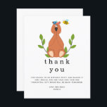 Budget Cute Bear Bee Kids Birthday Thank you<br><div class="desc">Budget Cute Bear Bee Kids Birthday Thank you> A budget price SMALLER 4.5” x 5.6” alternative. Available in a SEMI GLOSS 110 lb CARD STOCK which is the default option (recommended for invitations, similar to the thickness of a postcard), OR a SATIN FINISH 80 lb THINNER PAPER STOCK (more suited...</div>