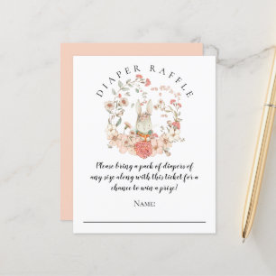 Budget Cute Bunny Diaper Raffle Girl Baby Shower