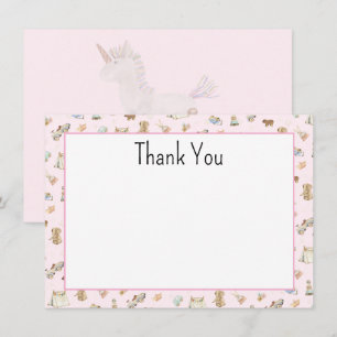 Budget, Cute Minimalist Pink Baby Shower Thank You Card