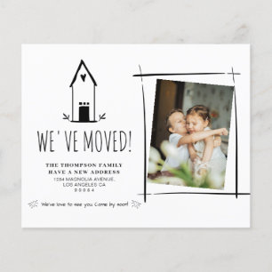 BUDGET Cute Minimalist We've Moved Photo Moving
