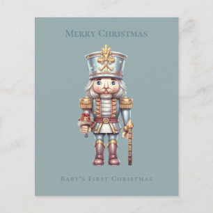Budget Cute Nutcracker Baby's First Christmas Card