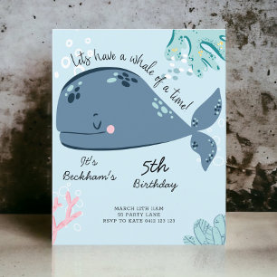BUDGET Cute "Whale Of A Time" Sea Invitation