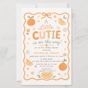 Budget Cutie Is On The Way Orange Baby Shower
