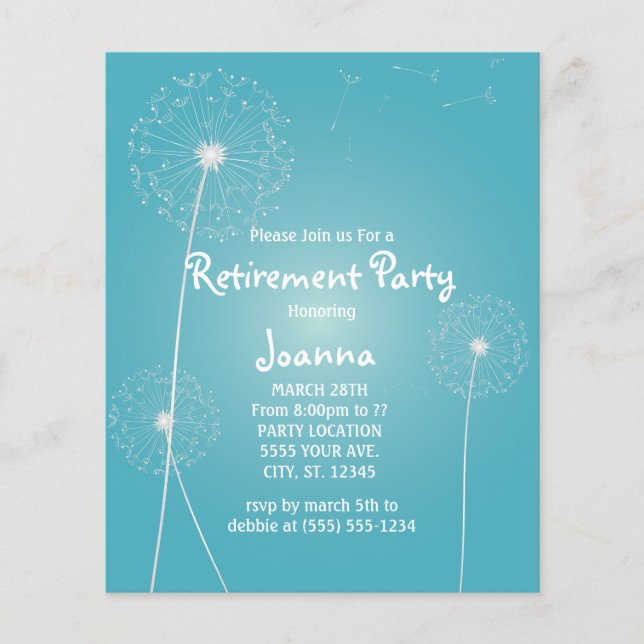 Budget Dandelion Invitation (Front)