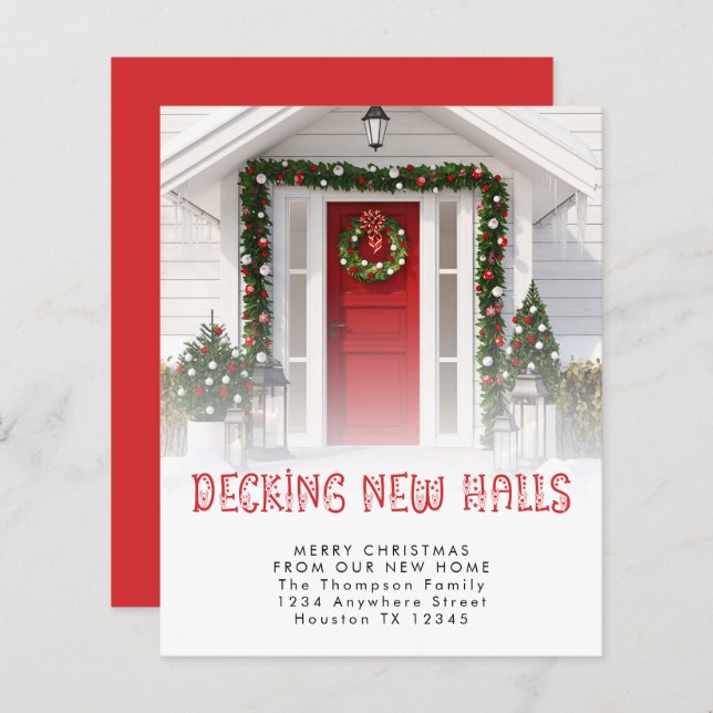 BUDGET Decking New Halls Photo Reindeer Christmas (Front/Back)