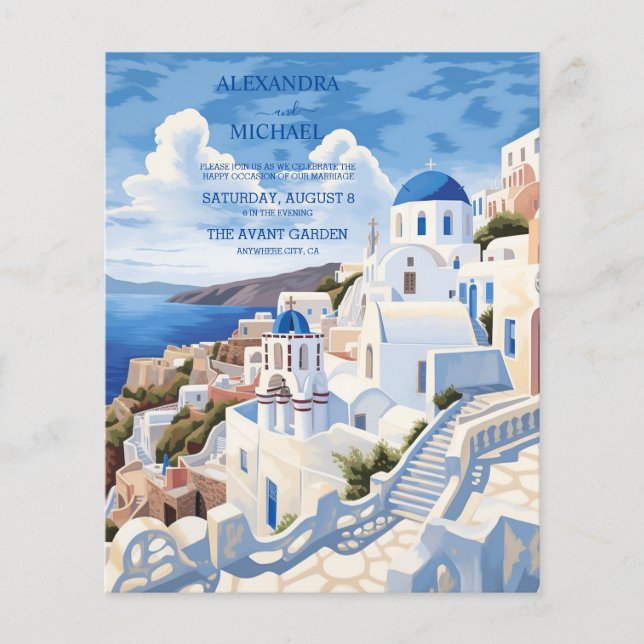 Budget Destination Greece Santorini Wedding (Front)