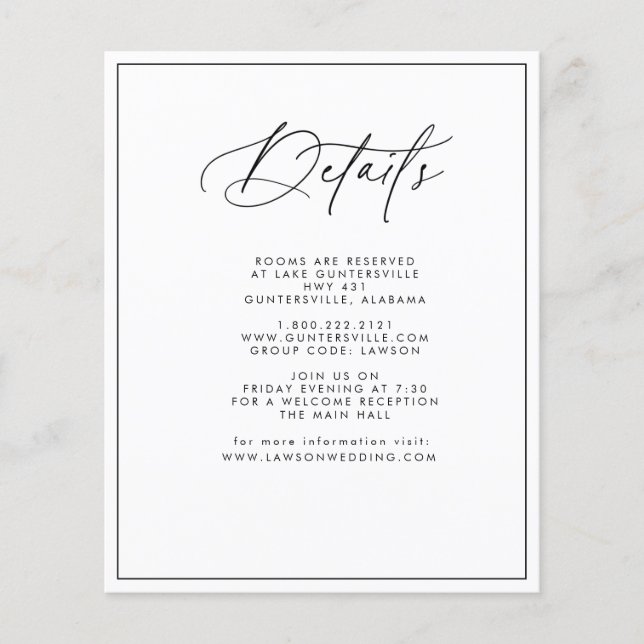 Budget Details Card  (Front)