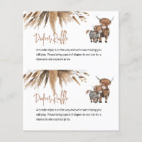 Budget Diaper Raffle Cow Farm Card Centre Cut