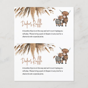 Budget Diaper Raffle Cow Farm Card Centre Cut