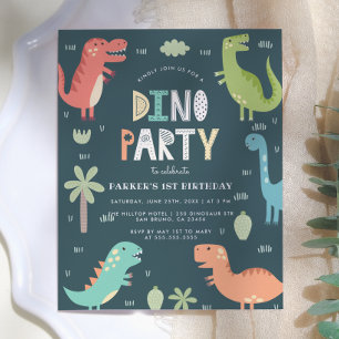 Budget Dino Party Cute Dinosaurs First Birthday