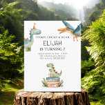 Budget Dinosaur Birthday Kids Party Invitation<br><div class="desc">Throw a dino-mite celebration with our Dinosaur Birthday Kids Party Invitation! Perfect for your little explorer's big day, this invitation features adorable dinosaur designs and customisable details. Personalise it with your child's name, party date, time, and location for a unique touch. Professionally printed on high-quality cardstock, it’s both fun and...</div>