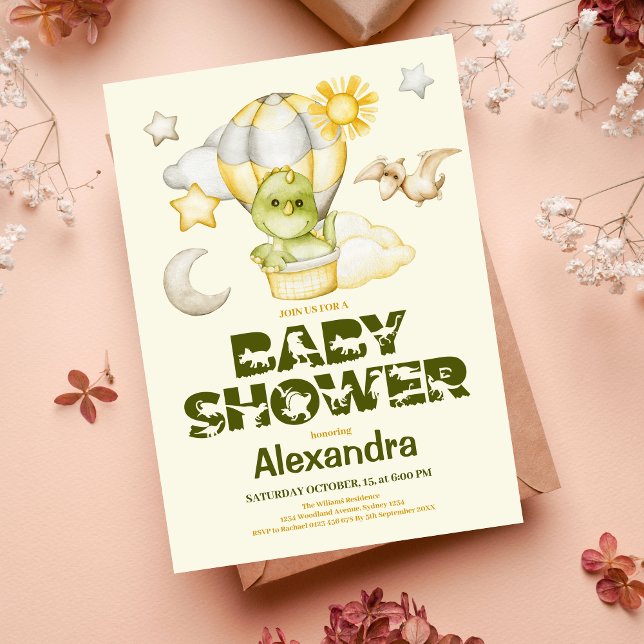 Budget Dinosaur Theme Baby Shower Flyer (Creator Uploaded)