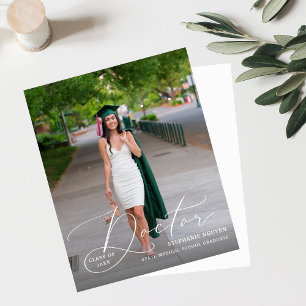 Budget Doctor Elegant Photo Graduate Announcement