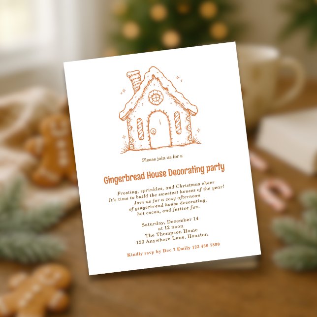 Budget Doodle Gingerbread House Decorating invite (Creator Uploaded)