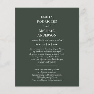 BUDGET Double-Sided BILINGUAL Spanish Boda Wedding Flyer