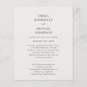 BUDGET Double-Sided BILINGUAL Spanish Boda Wedding Flyer
