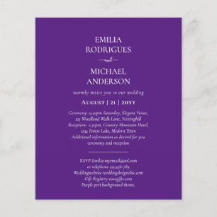 BUDGET Double-Sided BILINGUAL Spanish Boda Wedding Flyer
