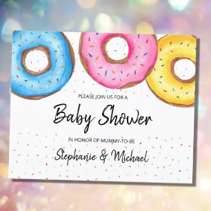 Budget Doughnuts Couples Baby Shower Invitation