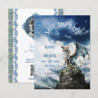 Budget Dragon Wedding Save the Date Postcard