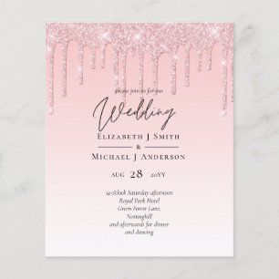 BUDGET Dripping Pink Glitter Wedding