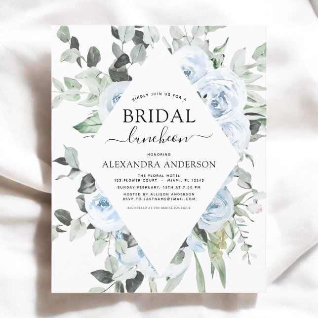 Budget Dusty Blue Bridal Shower Luncheon (Creator Uploaded)