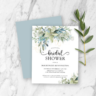 Budget Dusty Blue Eucalyptus Bridal Shower