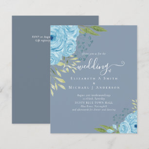 BUDGET  Dusty Blue Flowers Lime Wedding