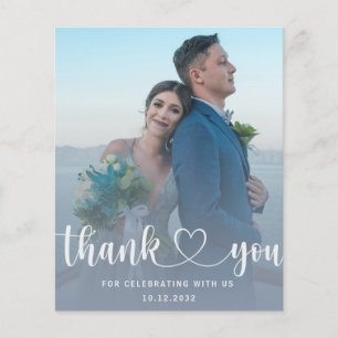 Budget Dusty Blue & Photo Thank you Wedding