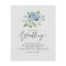 Budget Dusty Blue Sage Green Floral Wedding Invite
