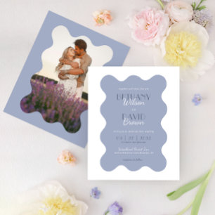 BUDGET Dusty Blue Wave Scallop Photo Wedding