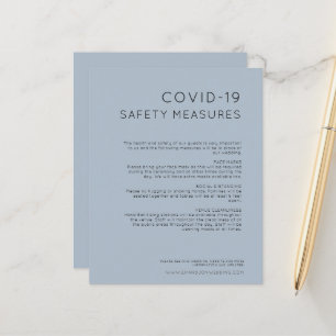 Budget Dusty Blue Wedding COVID Safety Measures