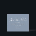 BUDGET Dusty Blue Wedding Save The Date<br><div class="desc">Let your friends and family know that you have set a date for your wedding with this modern Save the Date card. **PLEASE READ BEFORE PURCHASING** 1. Budget stationery measures 4.5" x 5.6" and fits inside an A6 envelope. You can add white envelopes to your order. 2. Each sheet is...</div>