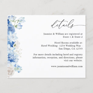 Budget Dusty Blue & White Floral Details Flyer