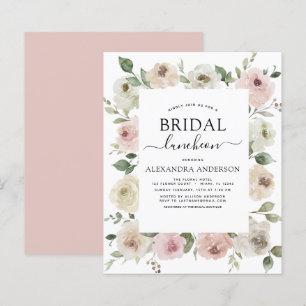 Budget Dusty Pink Bridal Shower Luncheon Floral