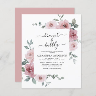 Budget Dusty Pink Brunch & Bubbly Bridal Shower