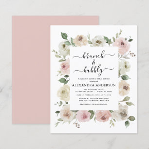 Budget Dusty Pink Brunch & Bubbly Bridal Shower