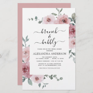 Budget Dusty Pink Brunch & Bubbly Bridal Shower
