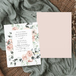 Budget Dusty Pink Floral Wedding Invitation Flyer<br><div class="desc">Budget Dusty Pink Floral Roses and Eucalyptus Botanical Greenery Watercolor Wedding Spring or Summer Wedding Invitations - includes beautiful and elegant script typography with modern tropical botanical flowers and greenery for the special Wedding day celebration.</div>