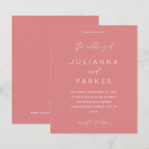 Budget Dusty Pink MOD Calligraphy Wedding