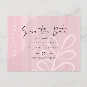 Budget Dusty Pink Modern Abstract Wedding Postcard