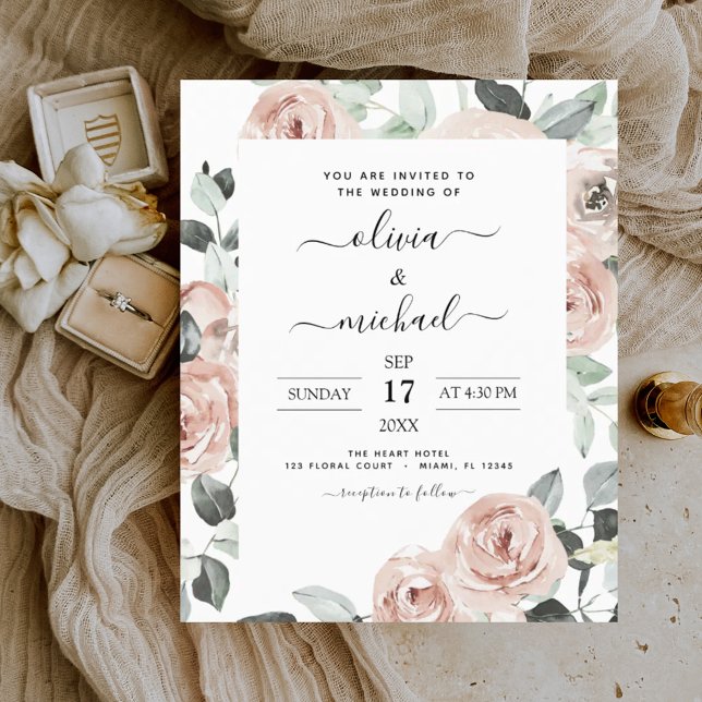 Budget Dusty Pink Sage Floral Wedding (Creator Uploaded)