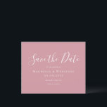 BUDGET Dusty Pink Wedding Save The Date<br><div class="desc">Let your friends and family know that you have set a date for your wedding with this modern Save the Date card. **PLEASE READ BEFORE PURCHASING** 1. Budget stationery measures 4.5" x 5.6" and fits inside an A6 envelope. You can add white envelopes to your order. 2. Each sheet is...</div>