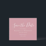 BUDGET Dusty Pink Wedding Save The Date<br><div class="desc">Let your friends and family know that you have set a date for your wedding with this modern Save the Date card. **PLEASE READ BEFORE PURCHASING** 1. Budget stationery measures 4.5" x 5.6" and fits inside an A6 envelope. You can add white envelopes to your order. 2. Each sheet is...</div>