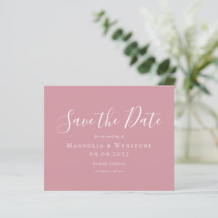 BUDGET Dusty Pink Wedding Save The Date