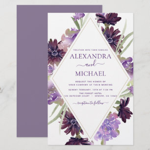 Budget Dusty Purple Wedding Floral Greenery